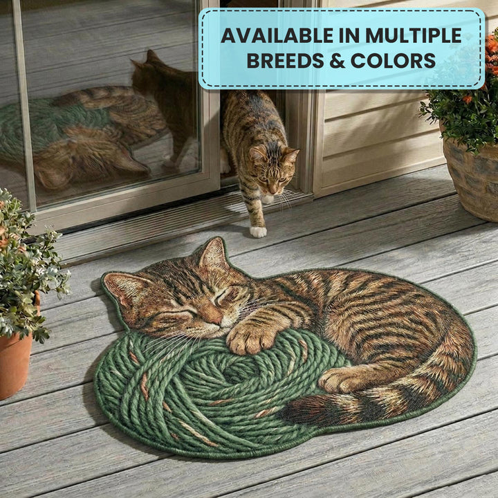 Personalized Cat-Shaped Doormat