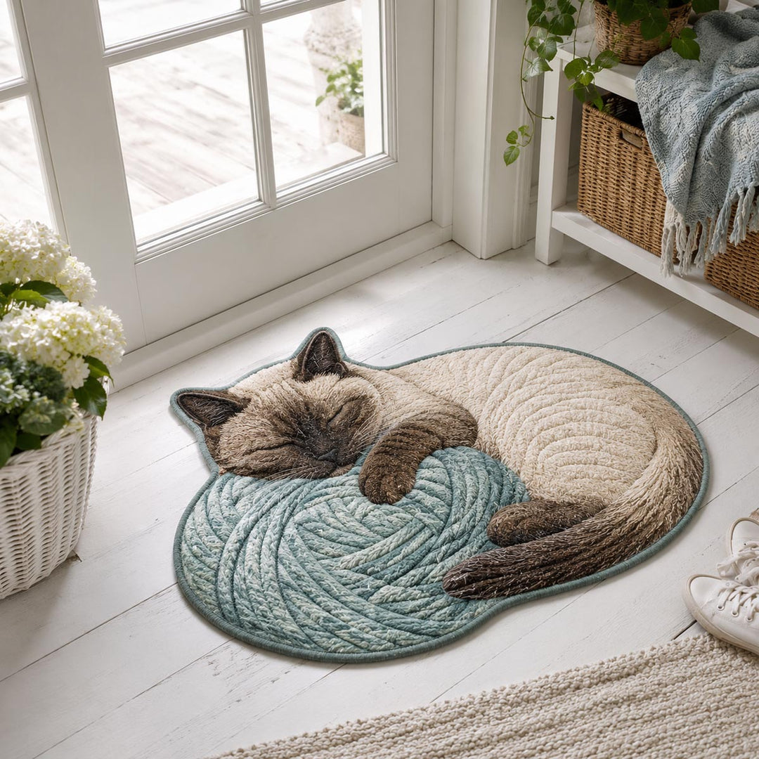 Personalized Cat-Shaped Doormat