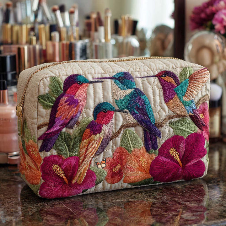 Bright Nectar Quilted Cosmetic Pouch
