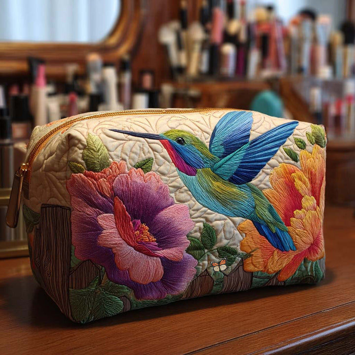 Colibri Charm Quilted Cosmetic Bag