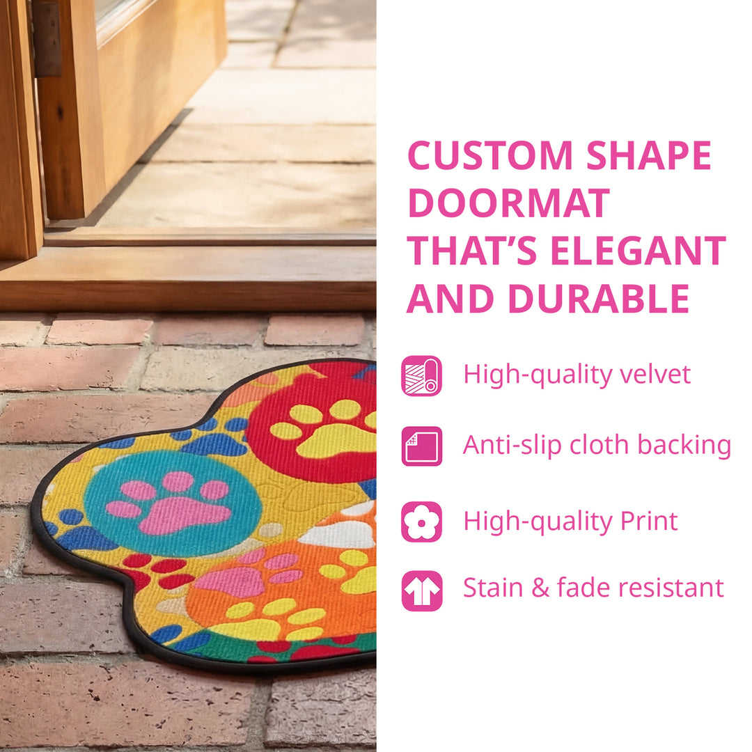 Personalized Cat-Shaped Doormat