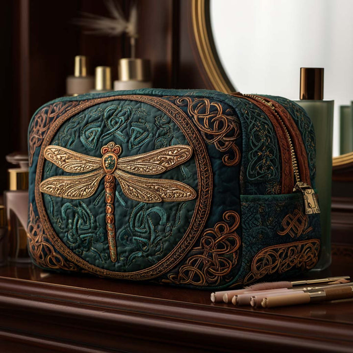 Dragonfly Serenity Quilted Cosmetic Bag