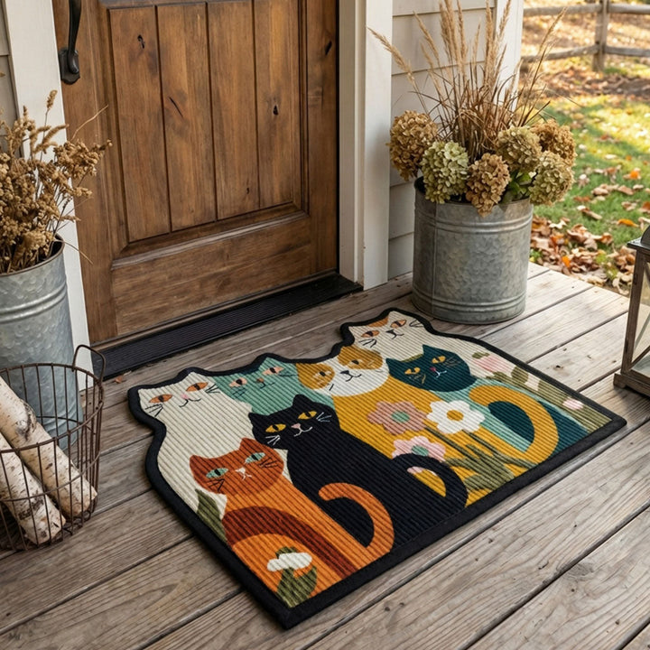 Custom Shaped Farmhouse Cat Doormat