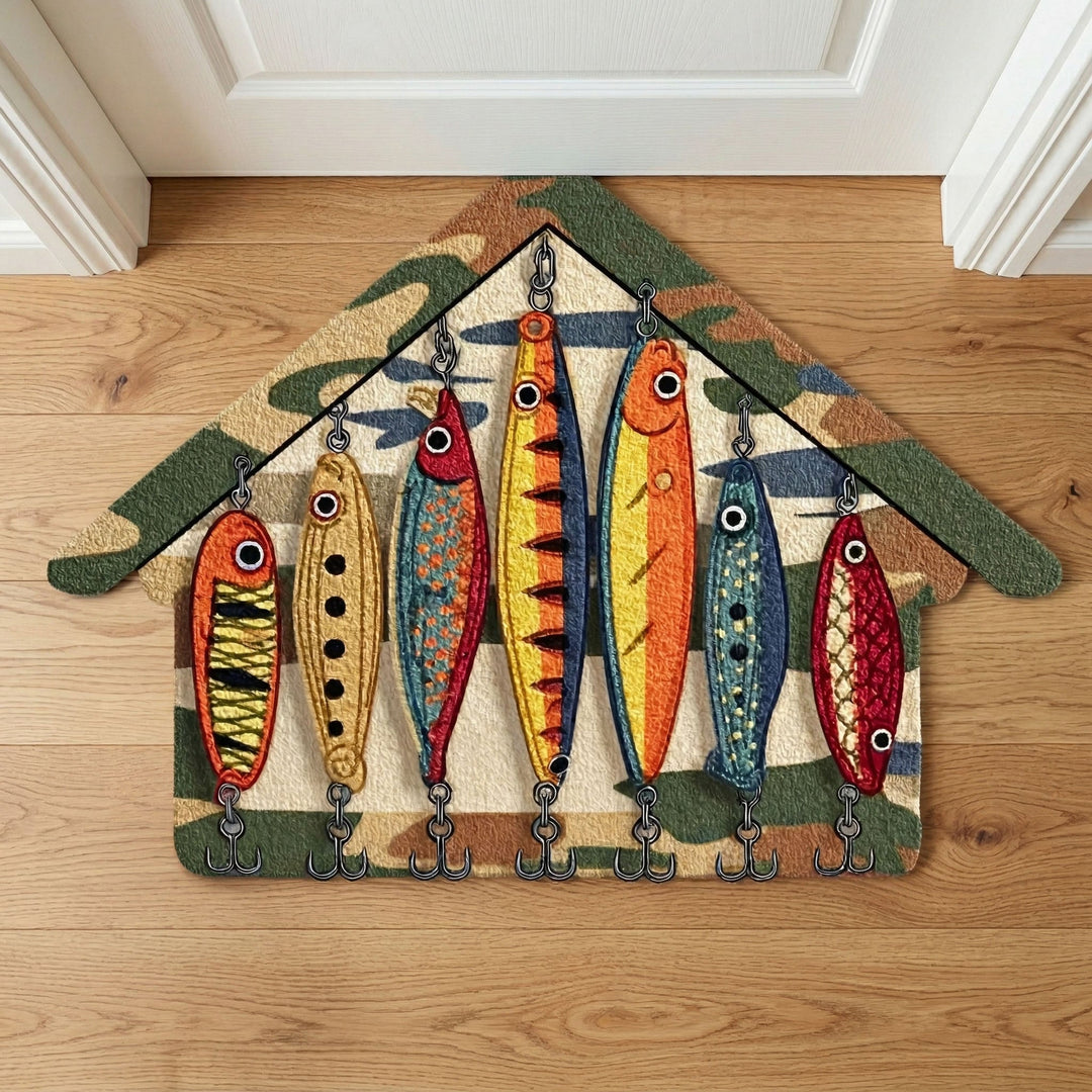 Custom-Shaped Fishing Lures Doormat