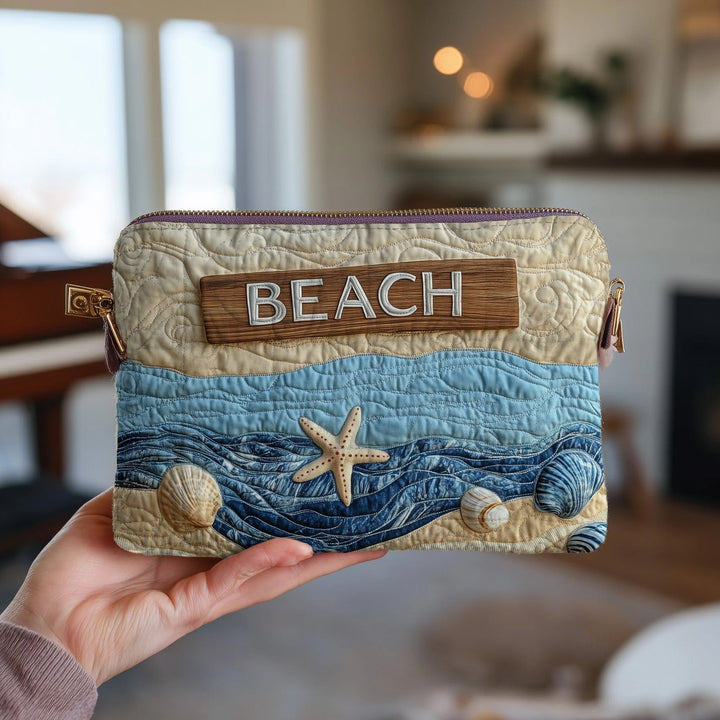Tropical Beach Quilted Pouch V3