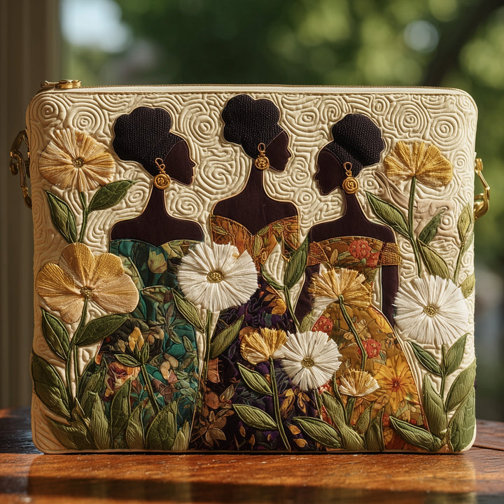 Golden Queen Quilted Pouch V3