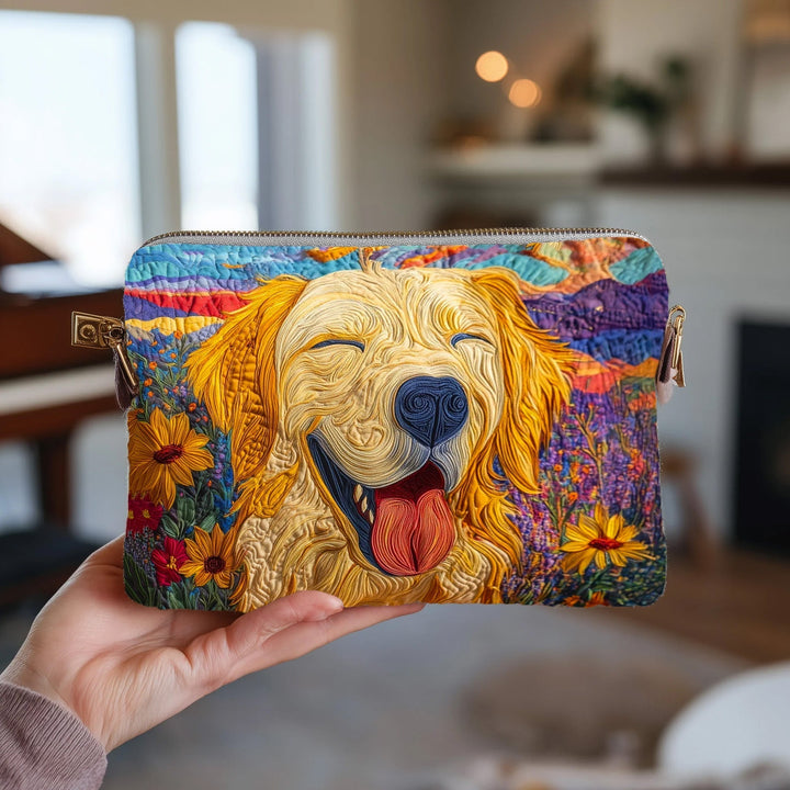 Golden Retriever Quilted Pouch V1