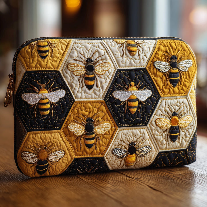 Bee Quilted Pouch V2