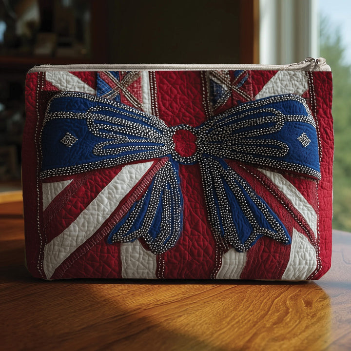 Patriotic Bow Quilted Pouch