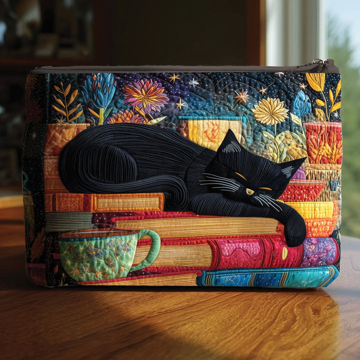 Sleeping Cat Quilted Pouch V2