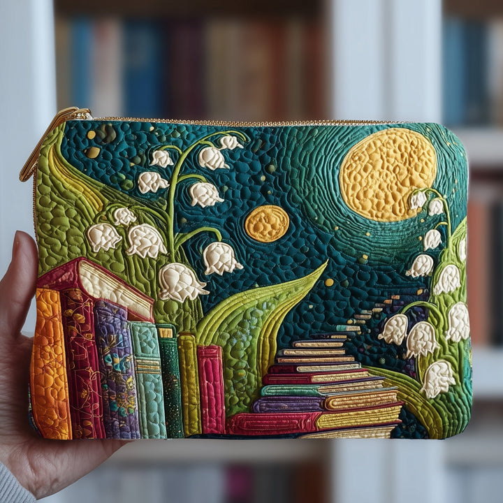Lily of the Valley Quilted Pouch V4
