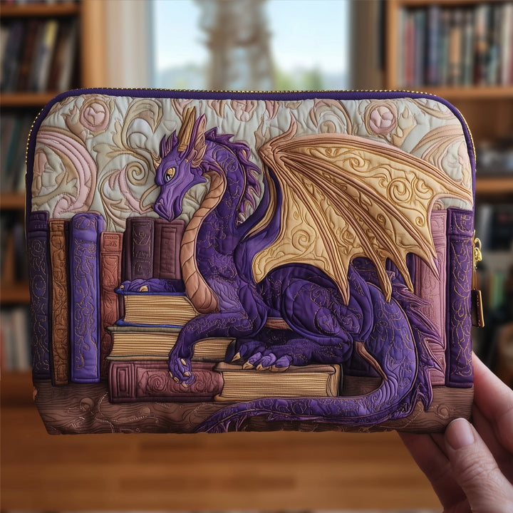 Purple Dragon Quilted Pouch V3