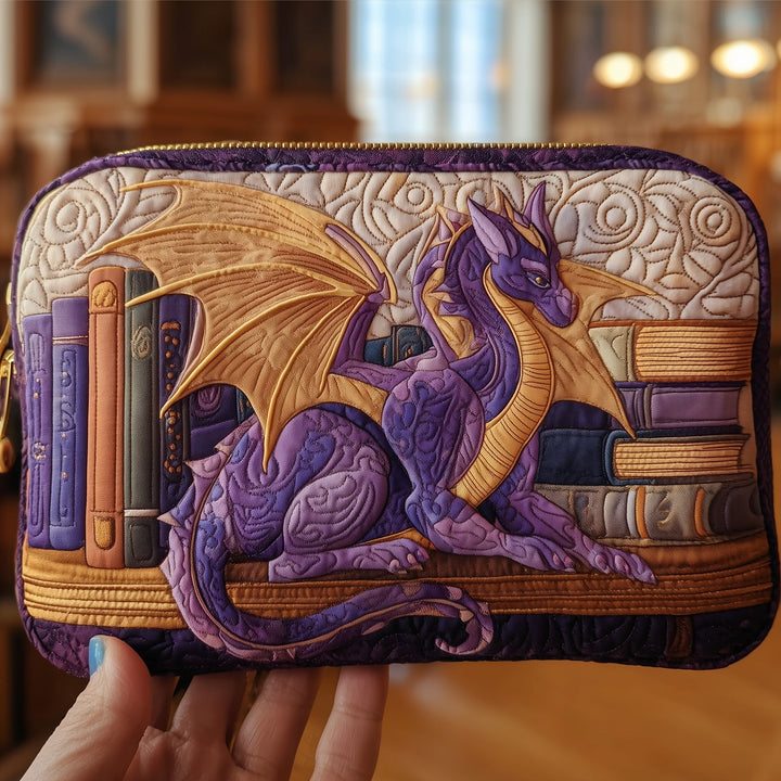 Purple Dragon Quilted Pouch V2