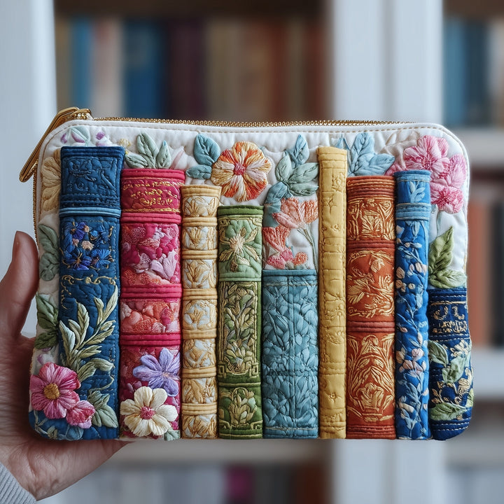 Library Quilted Pouch