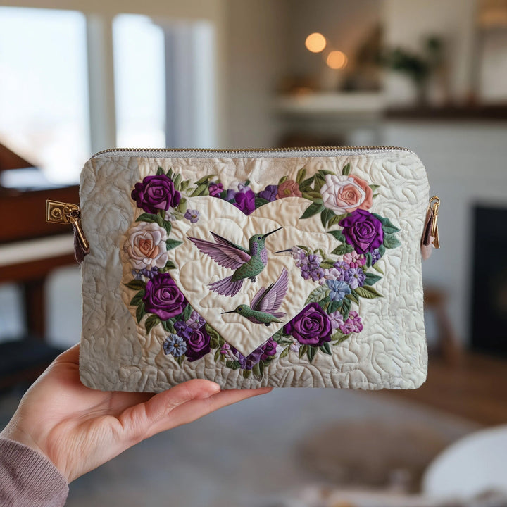 Petal Couple Quilted Pouch