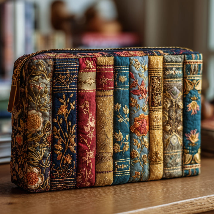 Bookish Quilted Pouch V2