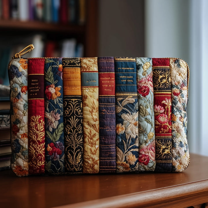 Bookish Quilted Pouch V1