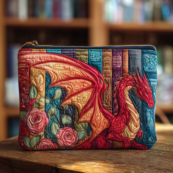 Literary Dragon Quilted Pouch V2