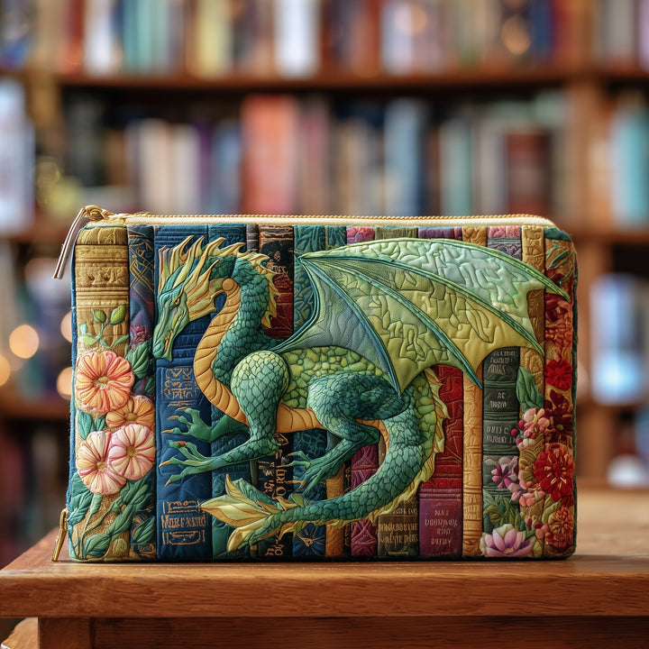 Literary Dragon Quilted Pouch V3
