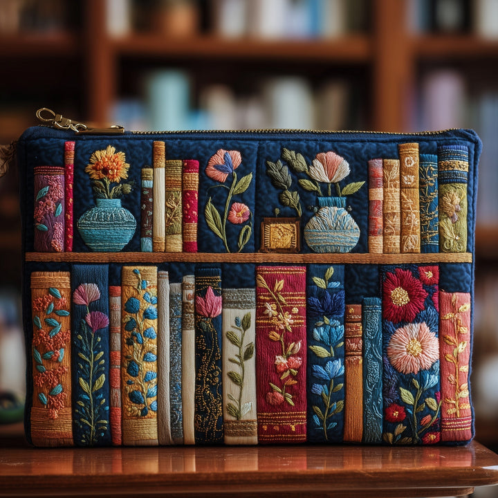 Bookish Quilted Pouch V4