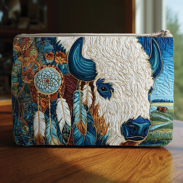 Majestic Bison Quilted Pouch V2