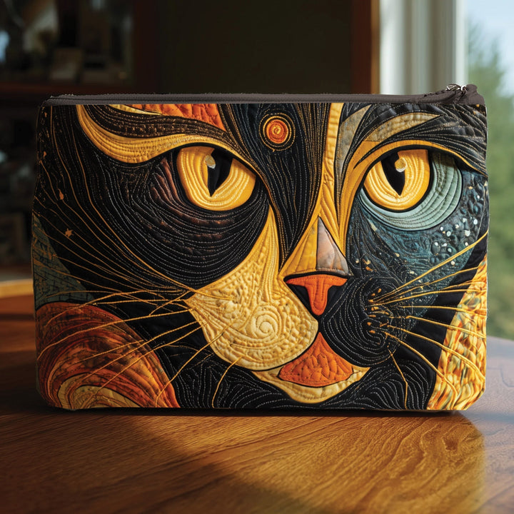Catitude Quilted Pouch V1