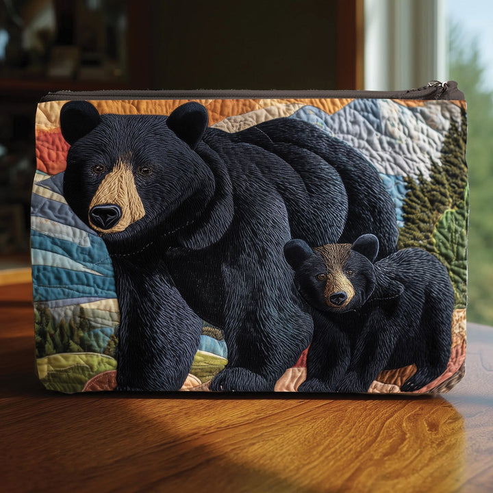 Bear Wander Quilted Pouch V1