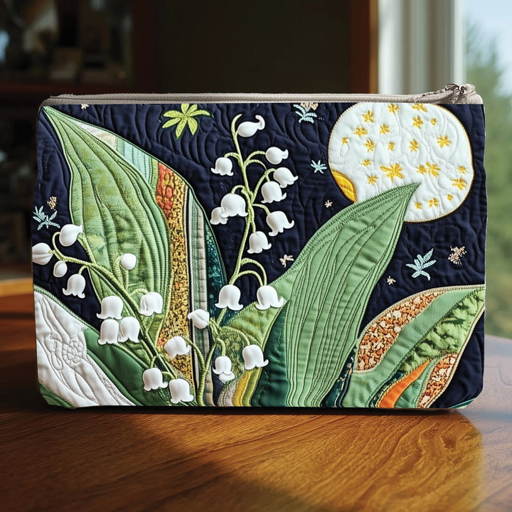 Lily of the Valley Quilted Pouch V2