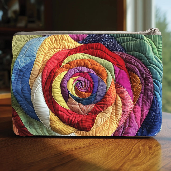 Blooming Rose Quilted Pouch V2