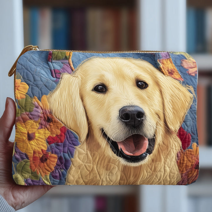 Golden Retriever Quilted Pouch V2