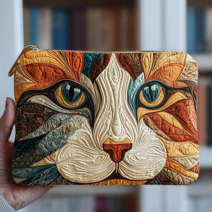 Catitude Quilted Pouch V2