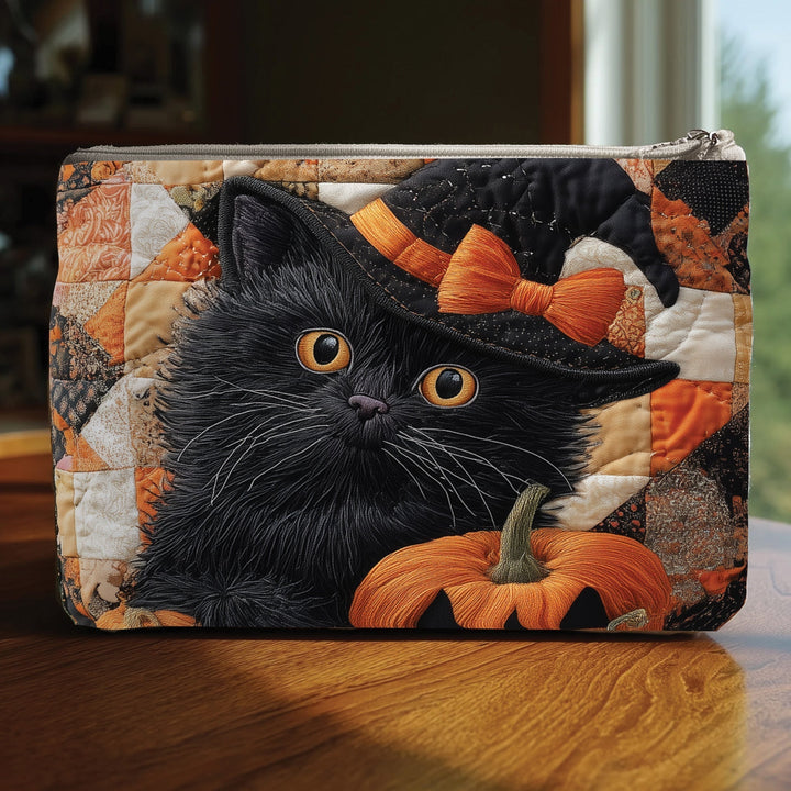 Moonlit Whisker Quilted Pouch