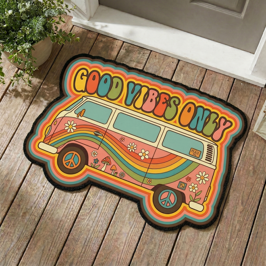 Custom Shaped Groovy Ride Doormat