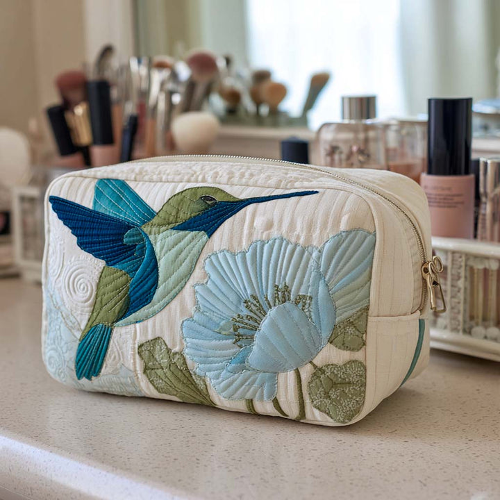 Sparkling Wings Quilted Makeup Bag