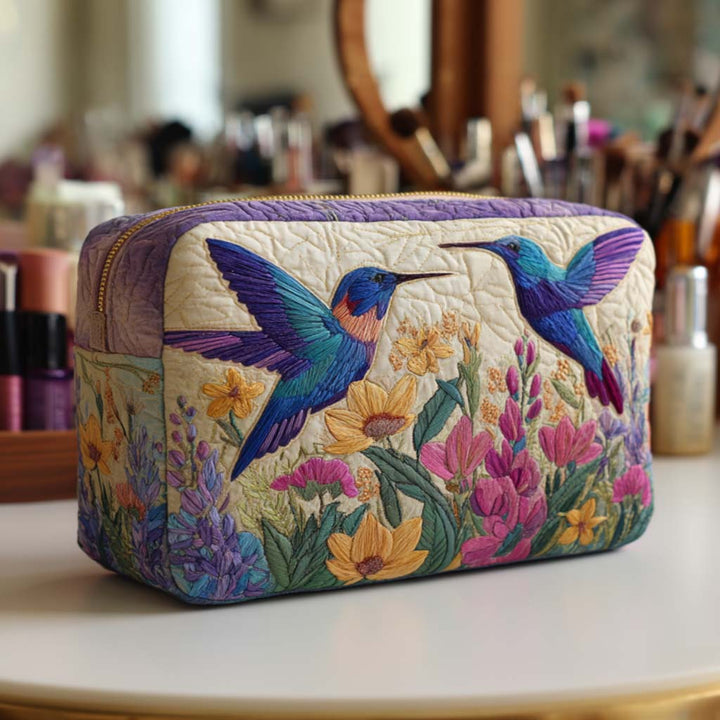 Heartbeat Flutter Quilted Cosmetic Bag