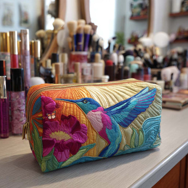 Joyful Flight Quilted Cosmetic Bag