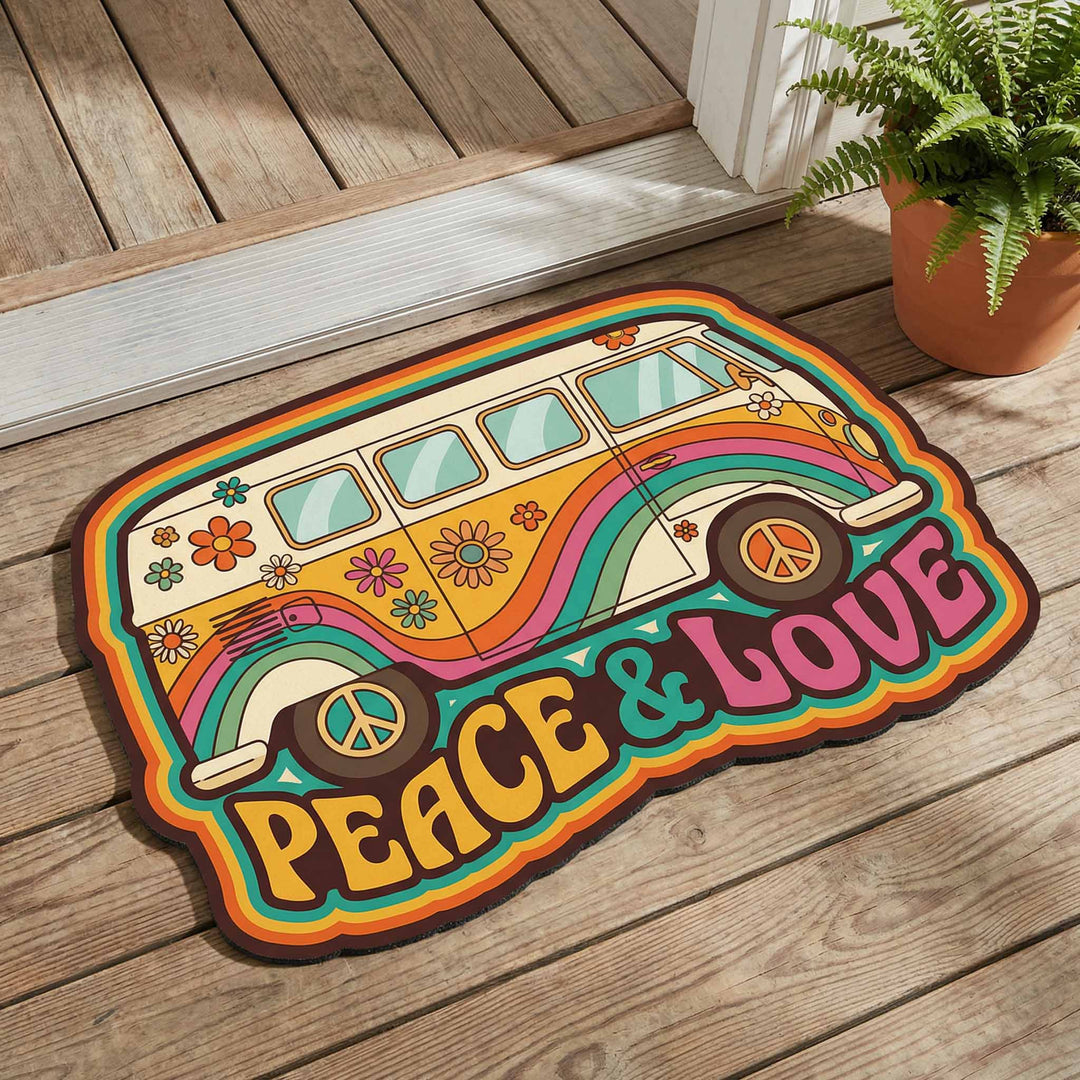 Custom Shaped Love Wheels Doormat