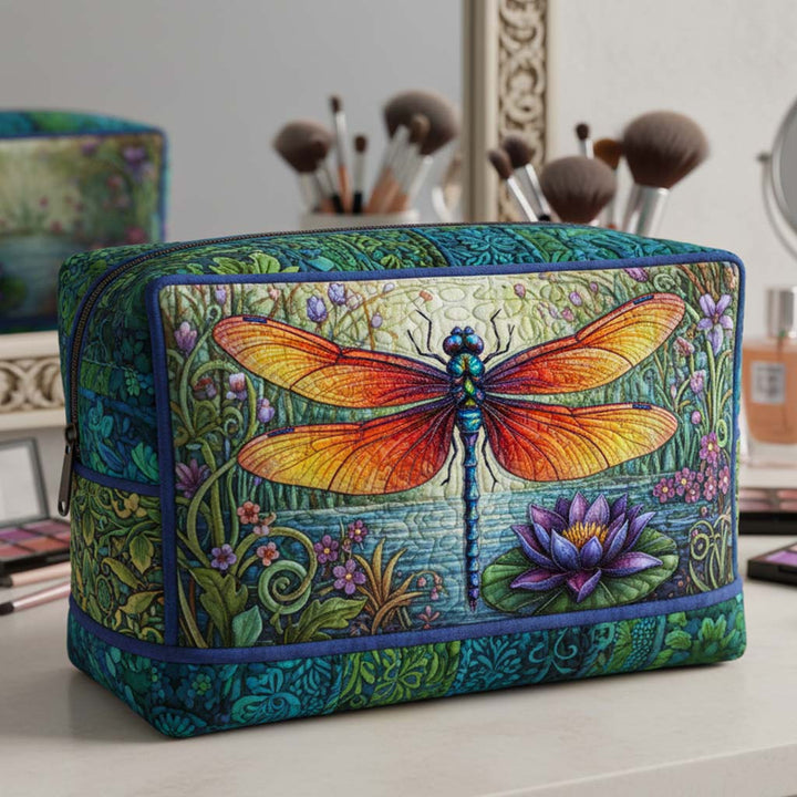 Nature Jewel Quilted Cosmetic Bag