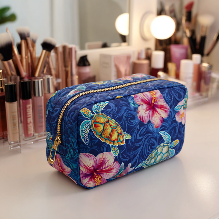 Sea Turtle Quilted Cosmetic Bag - Atelier Edition