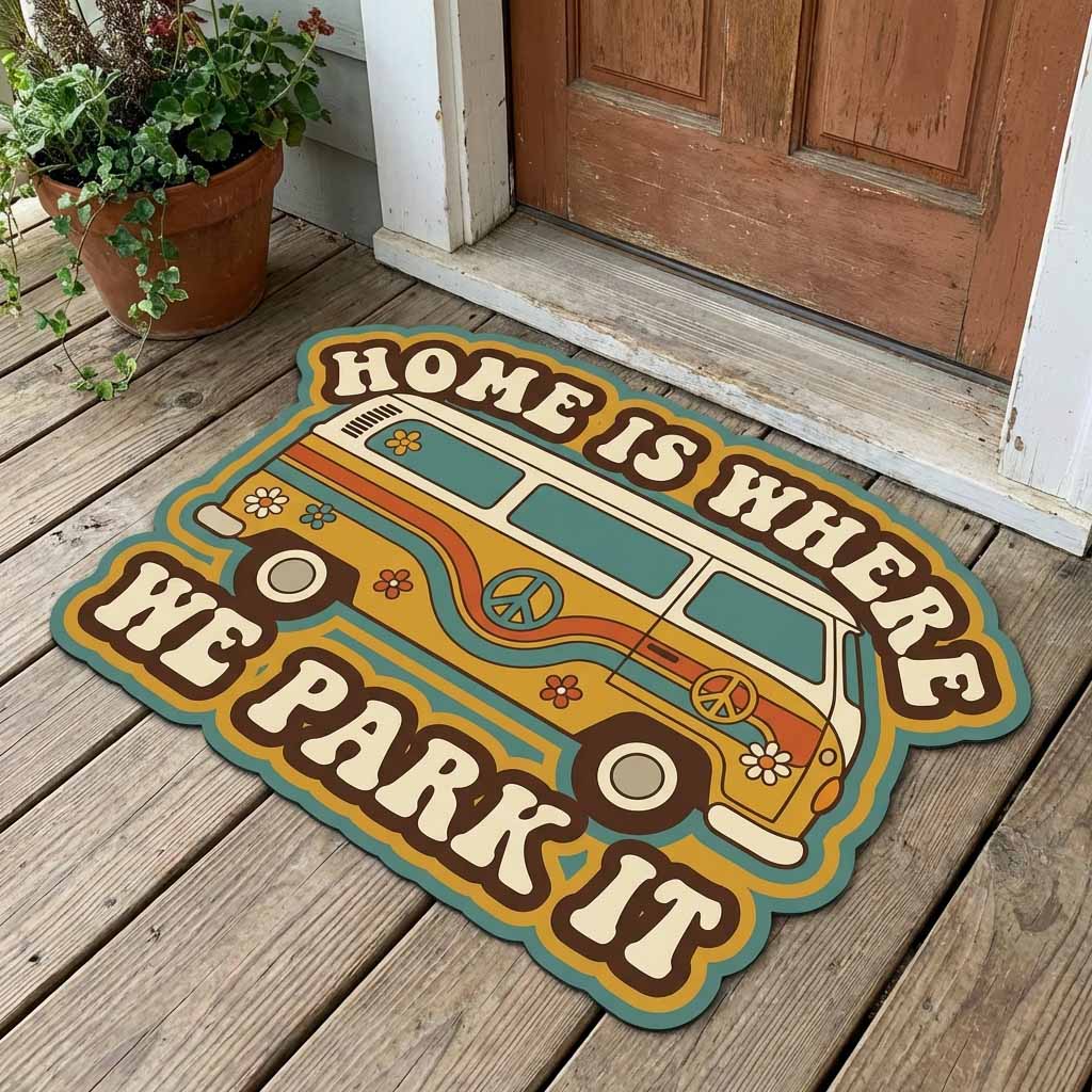 Custom Shaped Doormat - Park Life Design