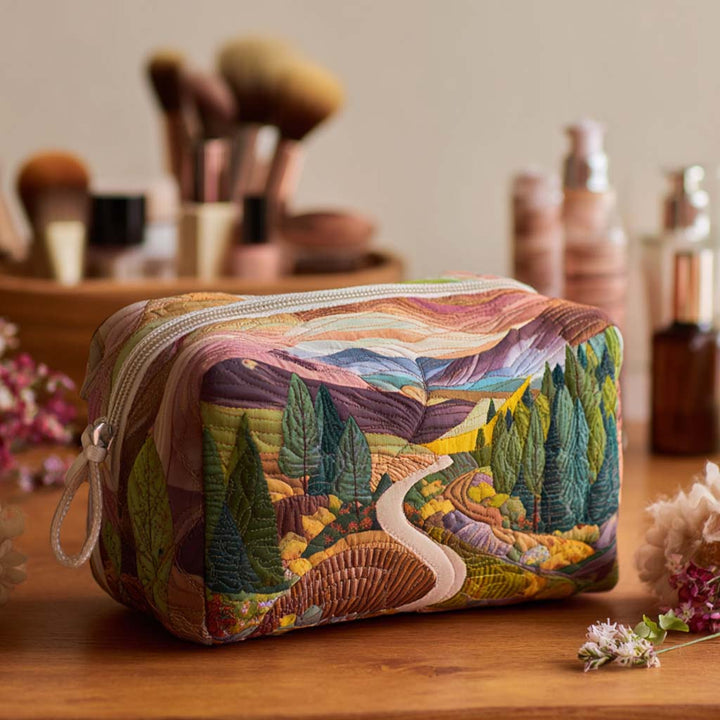 Valley of Peace Quilted Cosmetic Bag