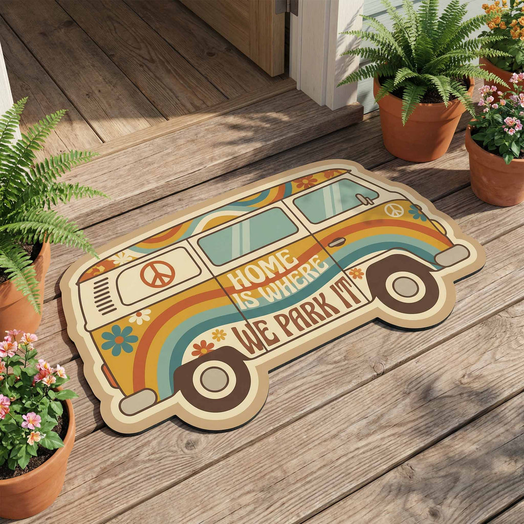 Custom Shaped Retro Home Doormat