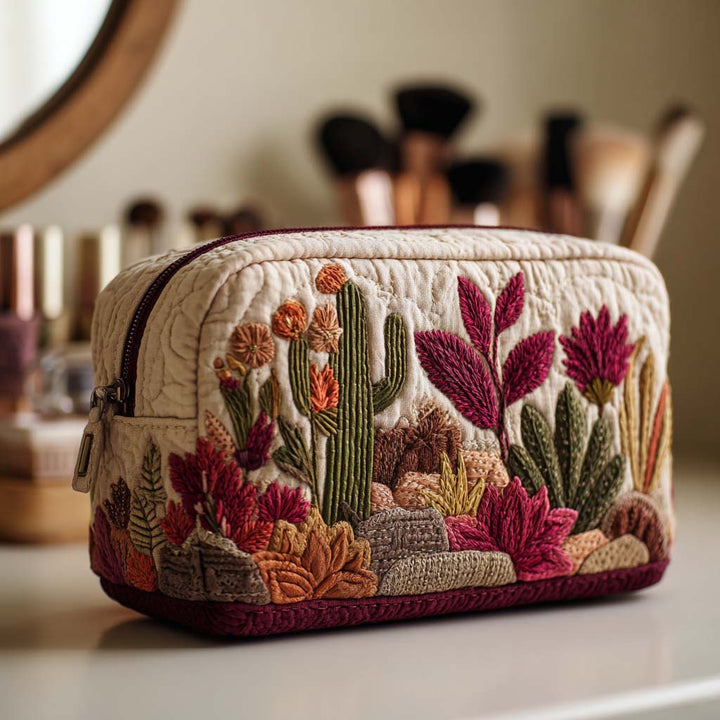 Southwest Star Pattern Quilted Makeup Bag