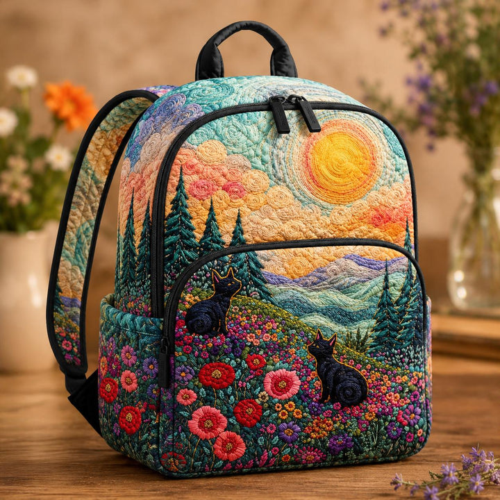 Quilted Cat Landscape Backpack