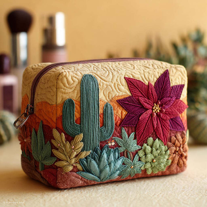 Wild Desert Quilted Cosmetic Bag