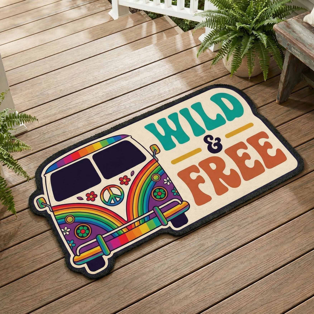 Custom Shaped Doormat - Wild Freedom Design