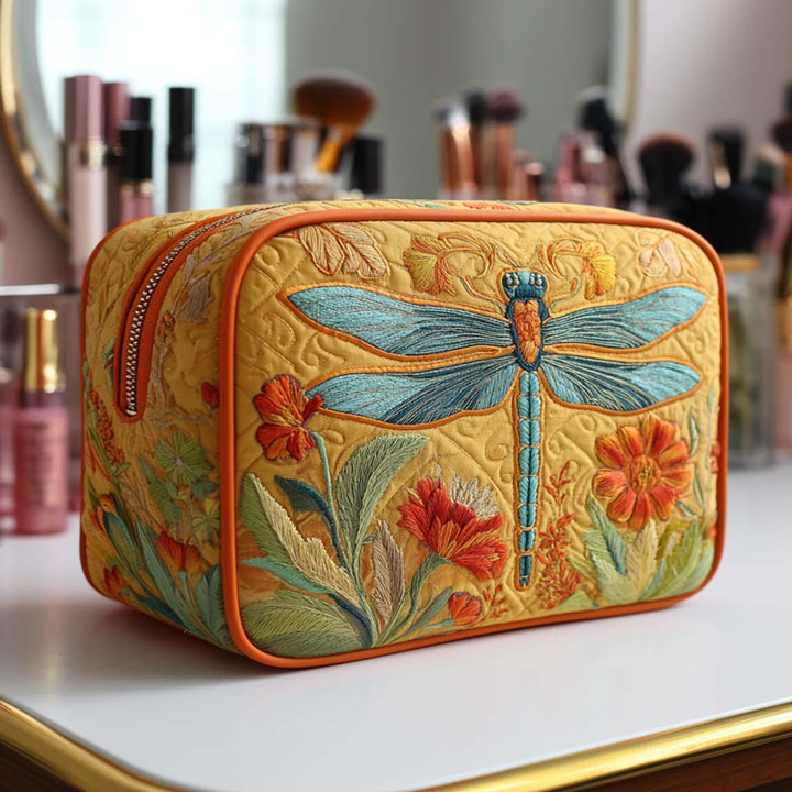 Quilted Makeup Bag - Winged Wonders Design