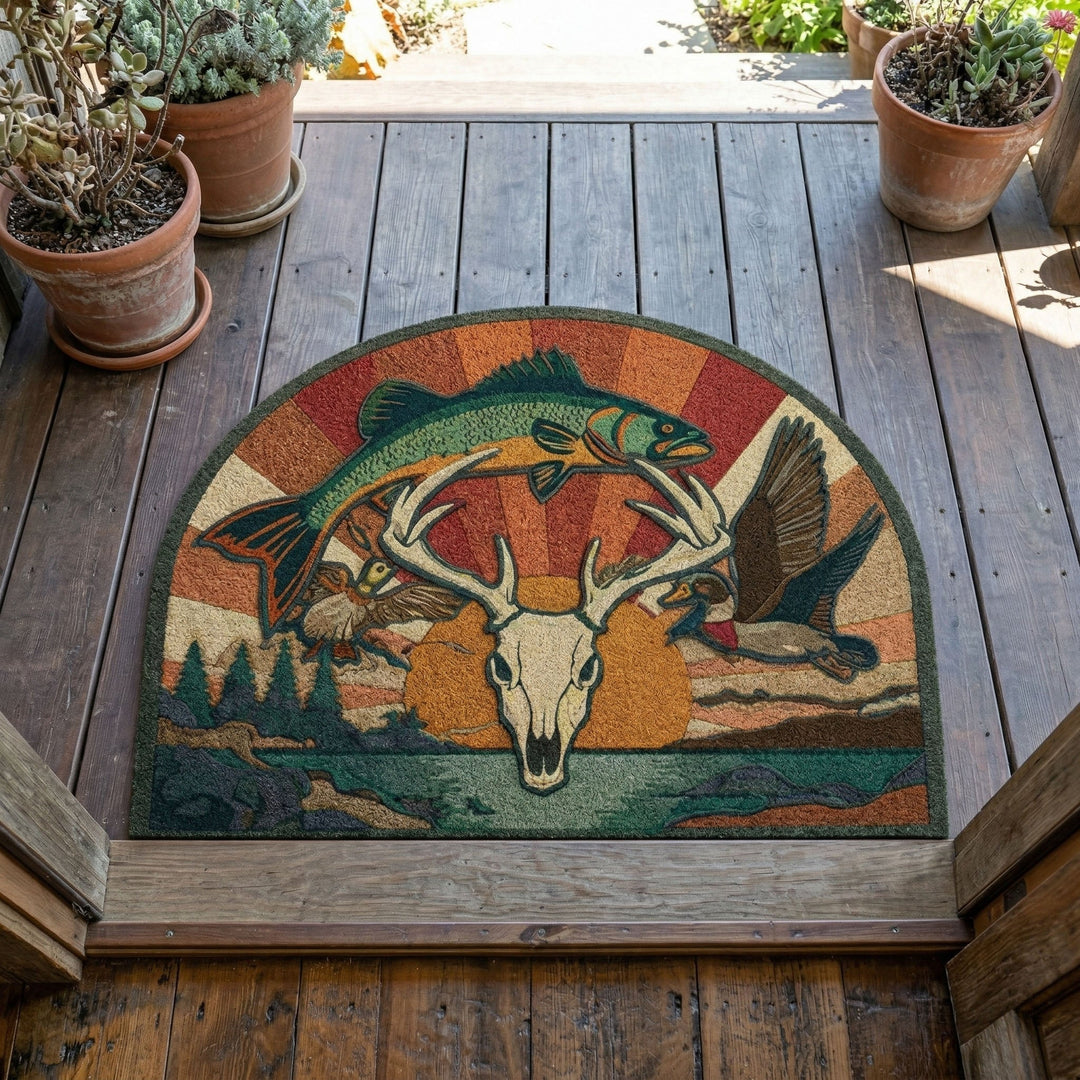 Custom Woodland Scene Shaped Doormat
