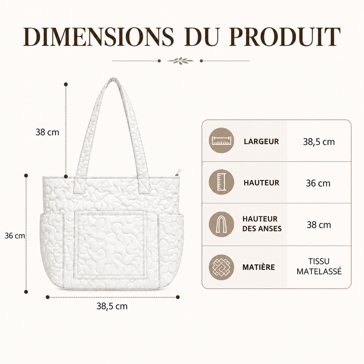 Sophie | Quilted Tote Bag with Happy Dogs