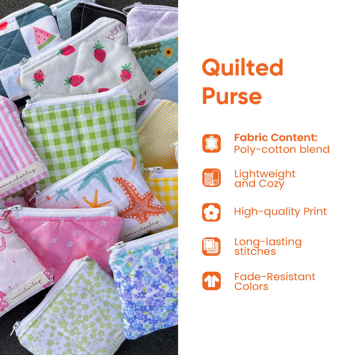 Sunflower Cat Quilted Pouch